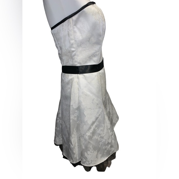 Vintage Jessica McClintock for Gunne Sax ruffle dress size 9 white black - Picture 3 of 15